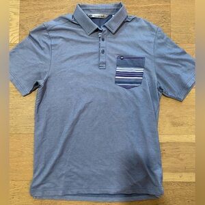 Travis Mathew golf polo with stripe pocket size M GUC